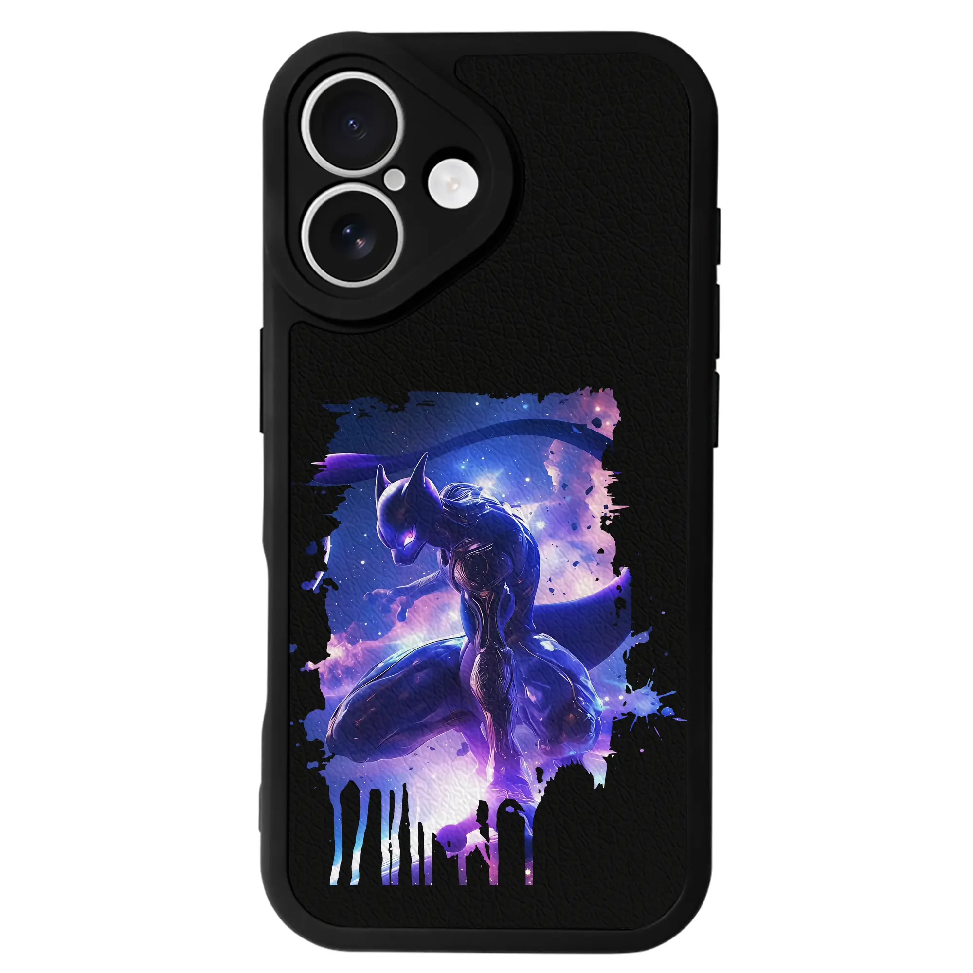 ポケモン グッズ,ミュウツー - IPhone 16シリーズ対応 ・ シリコンスマホケース ・ レザー調 ・ 高精度フィット ・ 耐衝撃 ・ ワイヤレス充電対応 ・ 精密カット